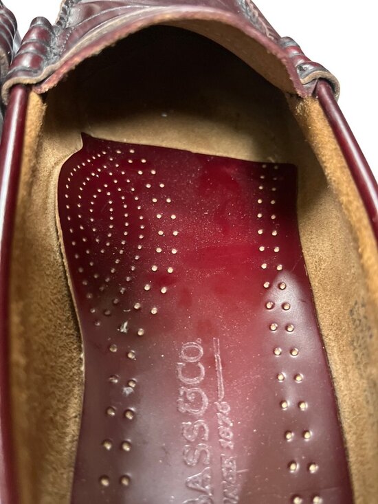 GH Bass Weejuns mens brown leather slip on dress loafers sz 9.5D SKU 10-247 main image 11